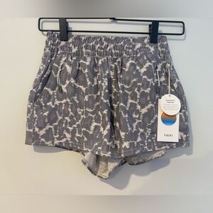 Vuori Dash Shorts in Gray Opal Spots Women's Athletic Shorts